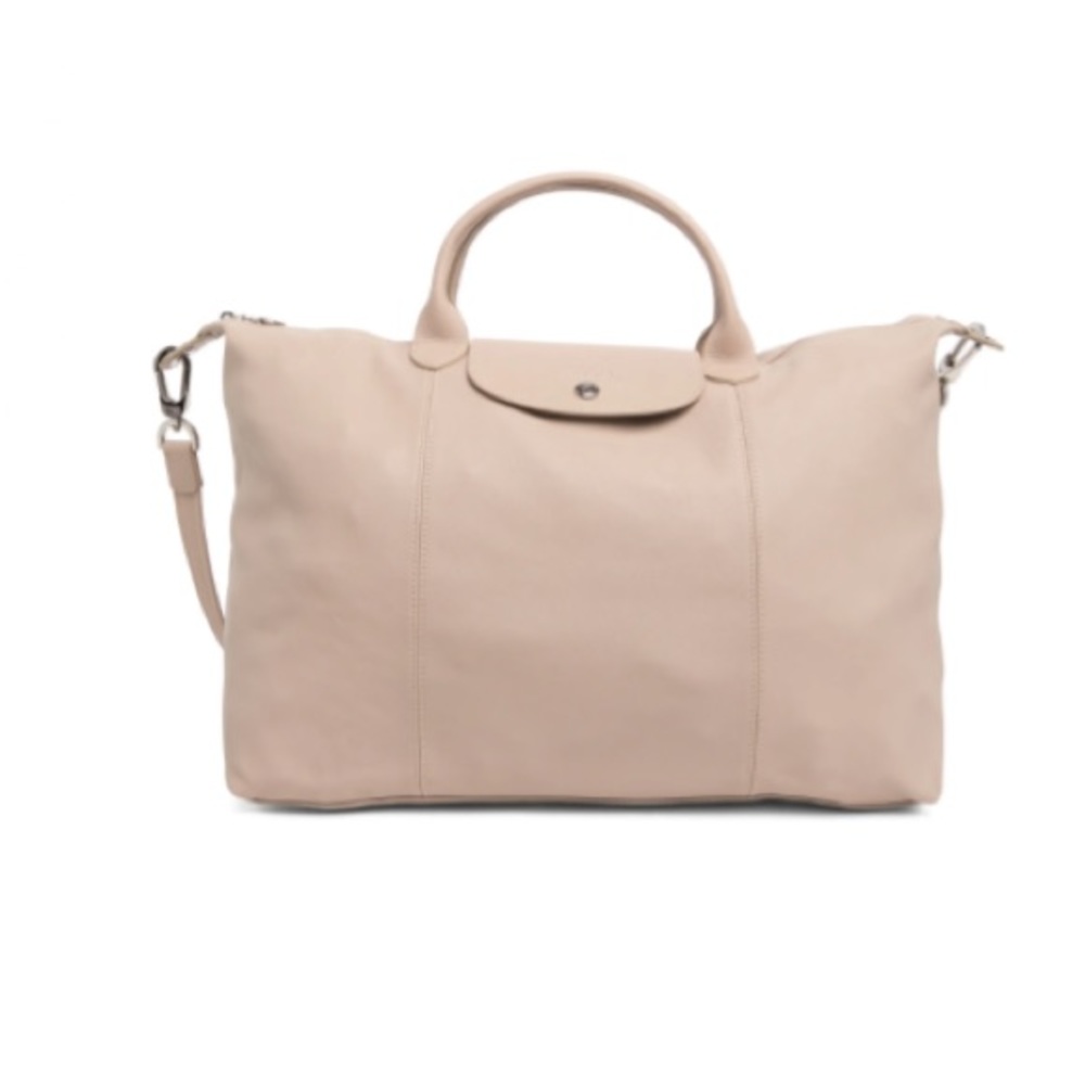 Longchamp Le Pliage Cuir Top Handle Bag CLAY